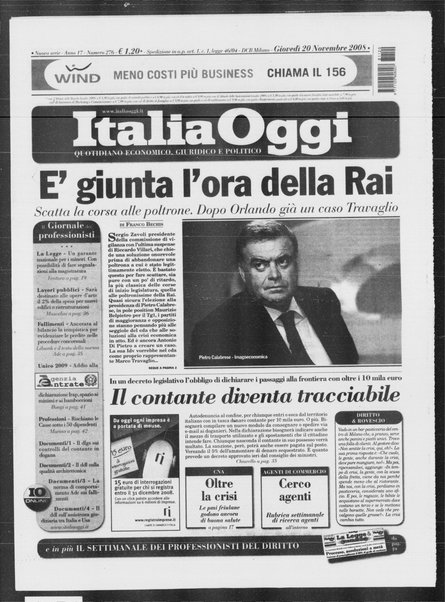 Italia oggi : quotidiano di economia finanza e politica